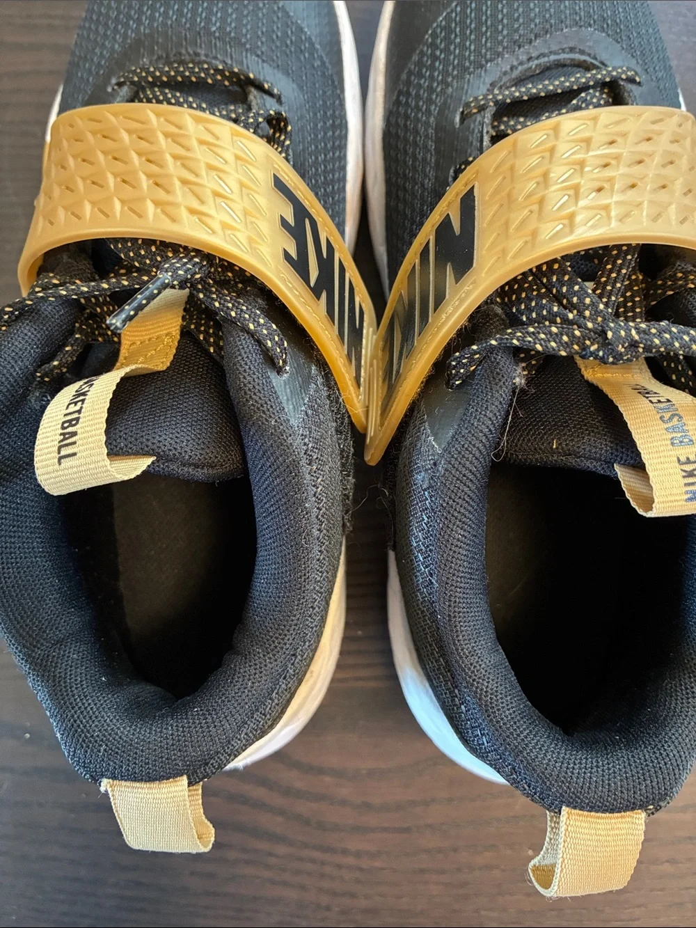 Nike Black and Gold Low-Top Basketball Shoes - Picture 4 of 10